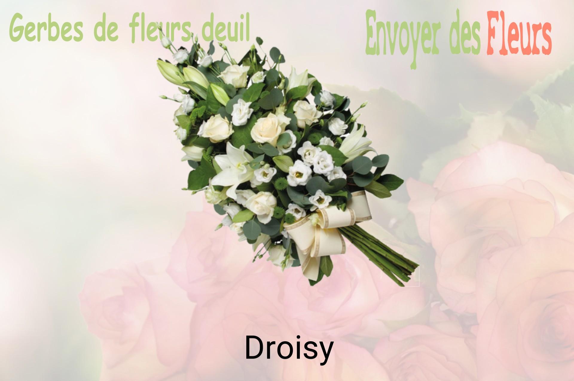 Gerbe de fleurs de deuil livrée à Droisy